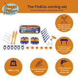 Peggy Peg - Fix & Go Awning Kit with Pegs, Adaptor, Anchor Plates + Carry Bag
