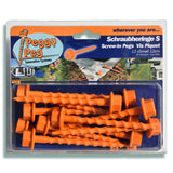 Peggy Peg for Sunshades/Matting - Small Screw-in Pegs  (12 Pack)